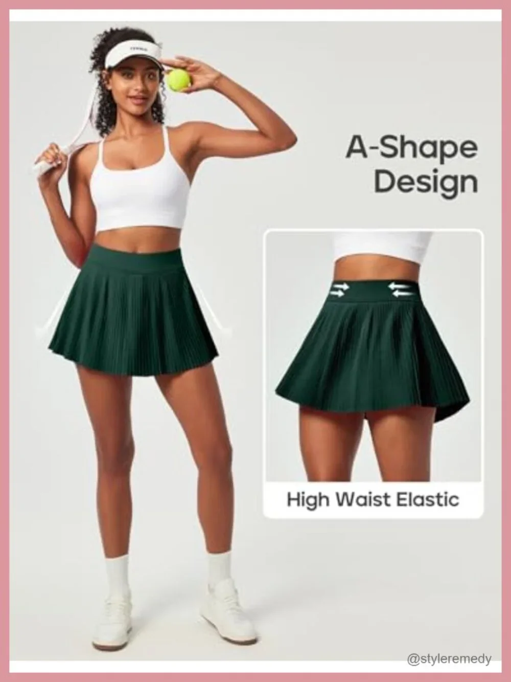 High Waisted Pleated Tennis Skirts for Women with Pockets Golf Skorts